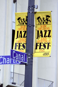 New Orleans Jazz Festival Street Sign